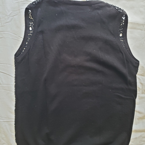 Women's Black Crochet knit Sweater Set, Zara - Picture 3 of 8